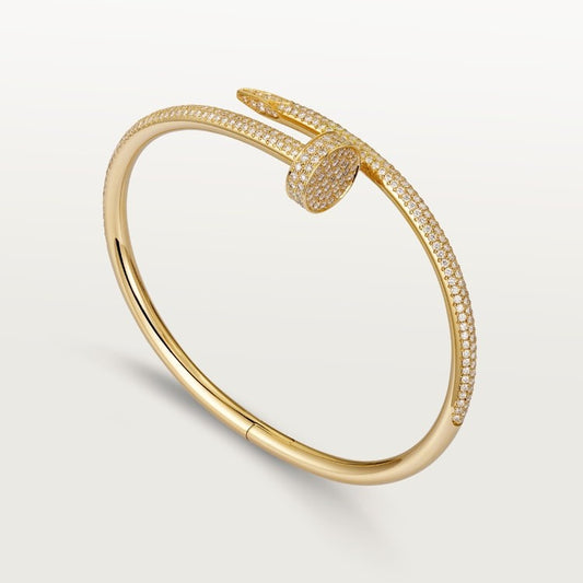 BRACELET CARTIER JUSTE UN CLOU MODÉLE CLASSIQUE SEMI PAVÉ GOLD