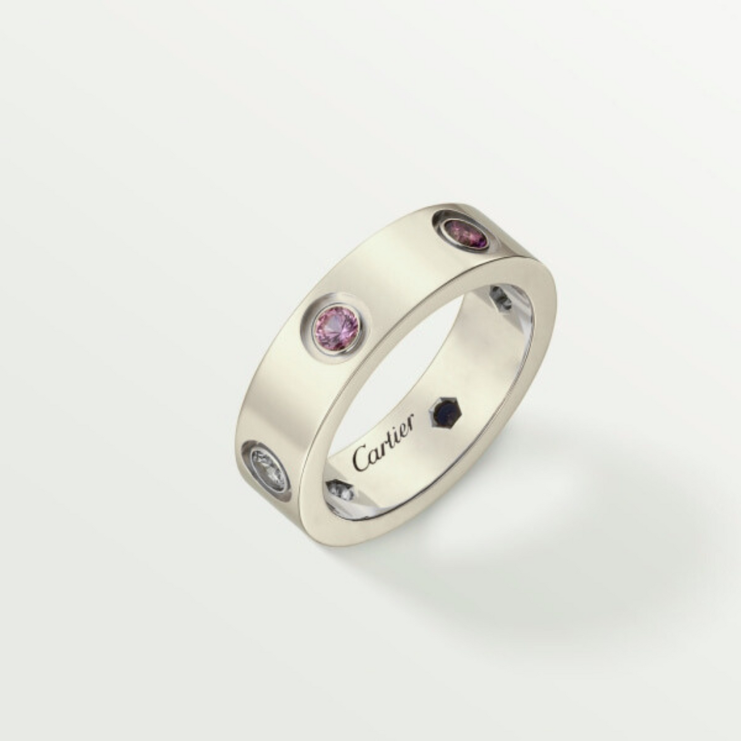 BAGUE CARTIER LOVE DIAMOND COLORS WHITE GOLD