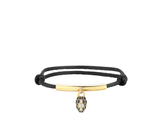 BRACELETS BVLGARI SERPENTI FOREVER CORDE NOIR GOLD