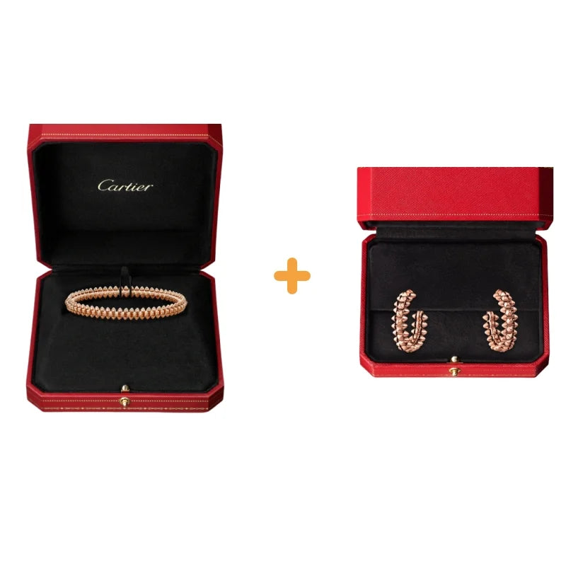 Ensemble deux pièces de la collection «Clash de Cartier»  bracelet et boucles d'oreilles créoles