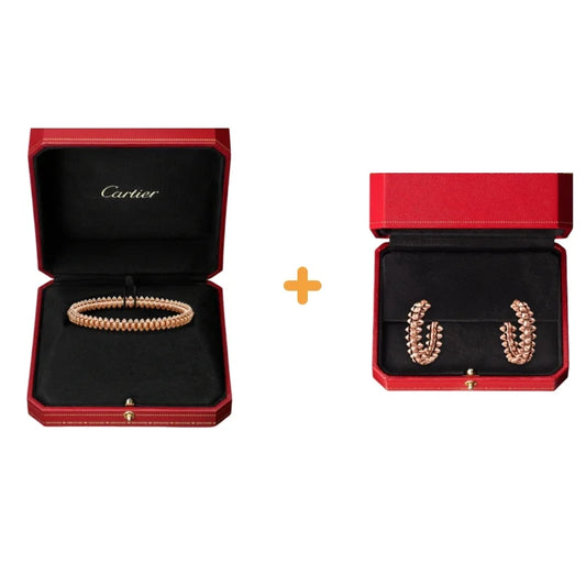Ensemble deux pièces de la collection «Clash de Cartier»  bracelet et boucles d'oreilles créoles