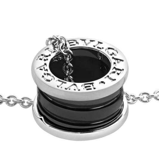 COLLIER BVLGARI B.ZERO1 CERAMIC NOIR WHITE GOLD