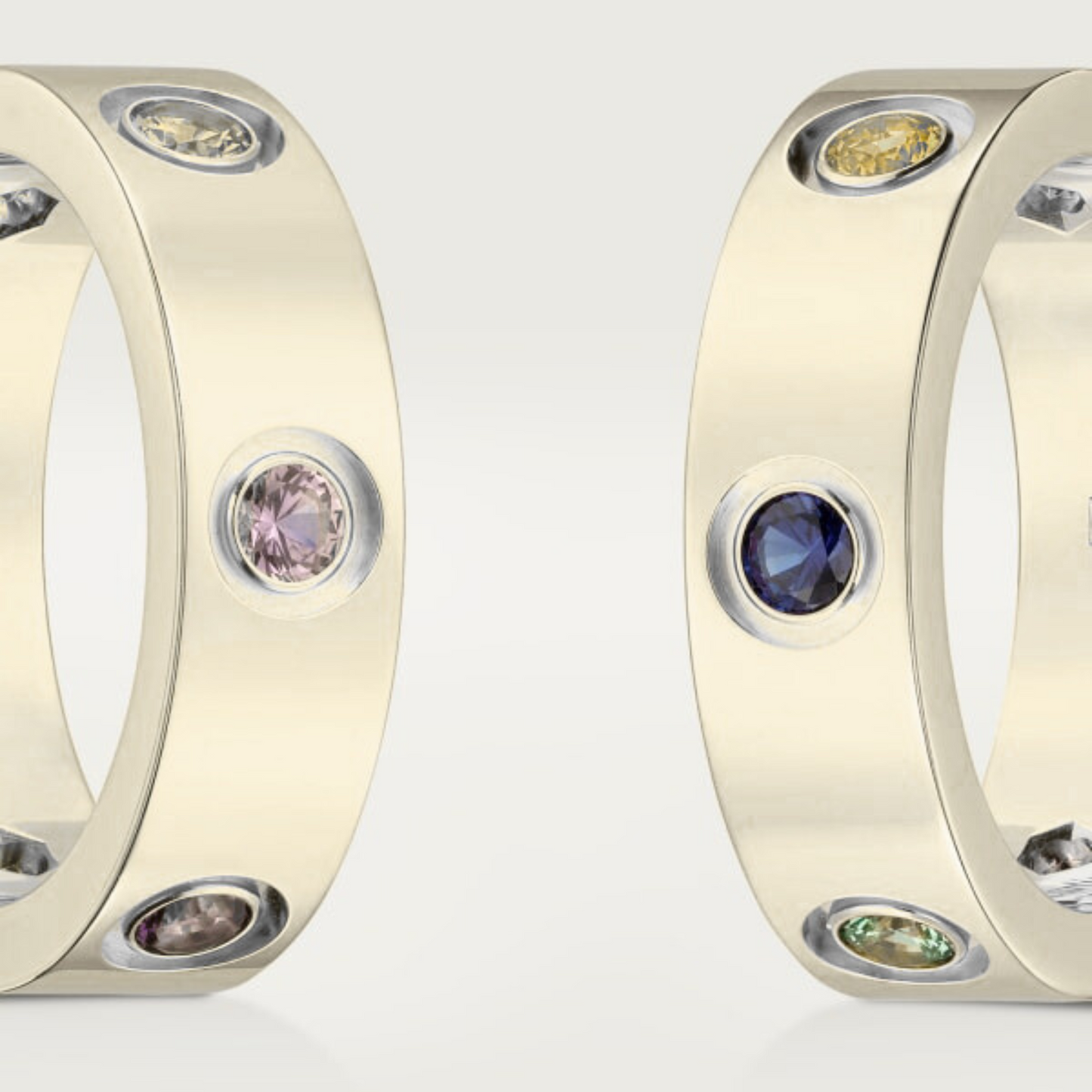 BAGUE CARTIER LOVE DIAMOND COLORS WHITE GOLD