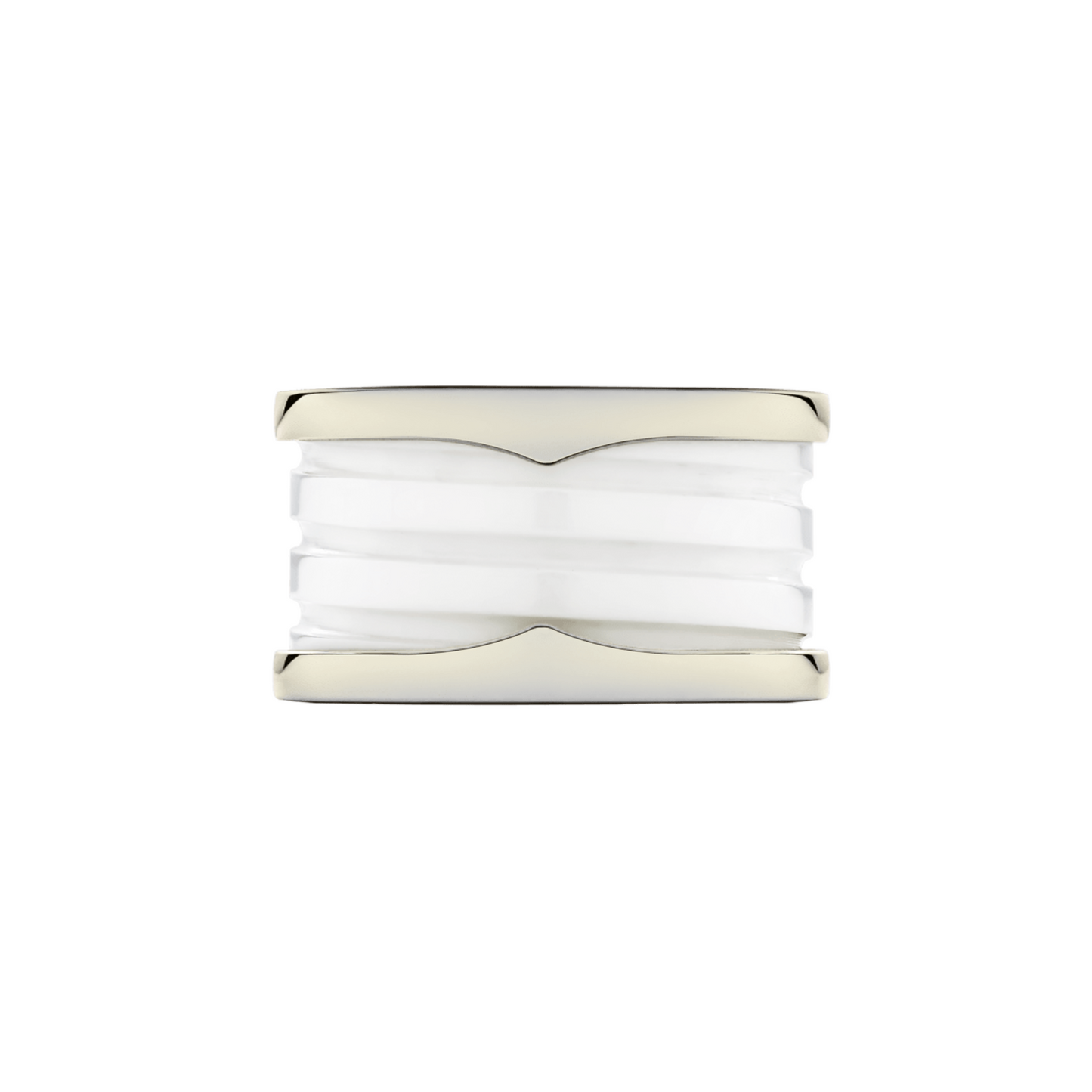 BAGUE BVLGARI B.ZERO1 CERAMIC BLANC WHITE GOLD