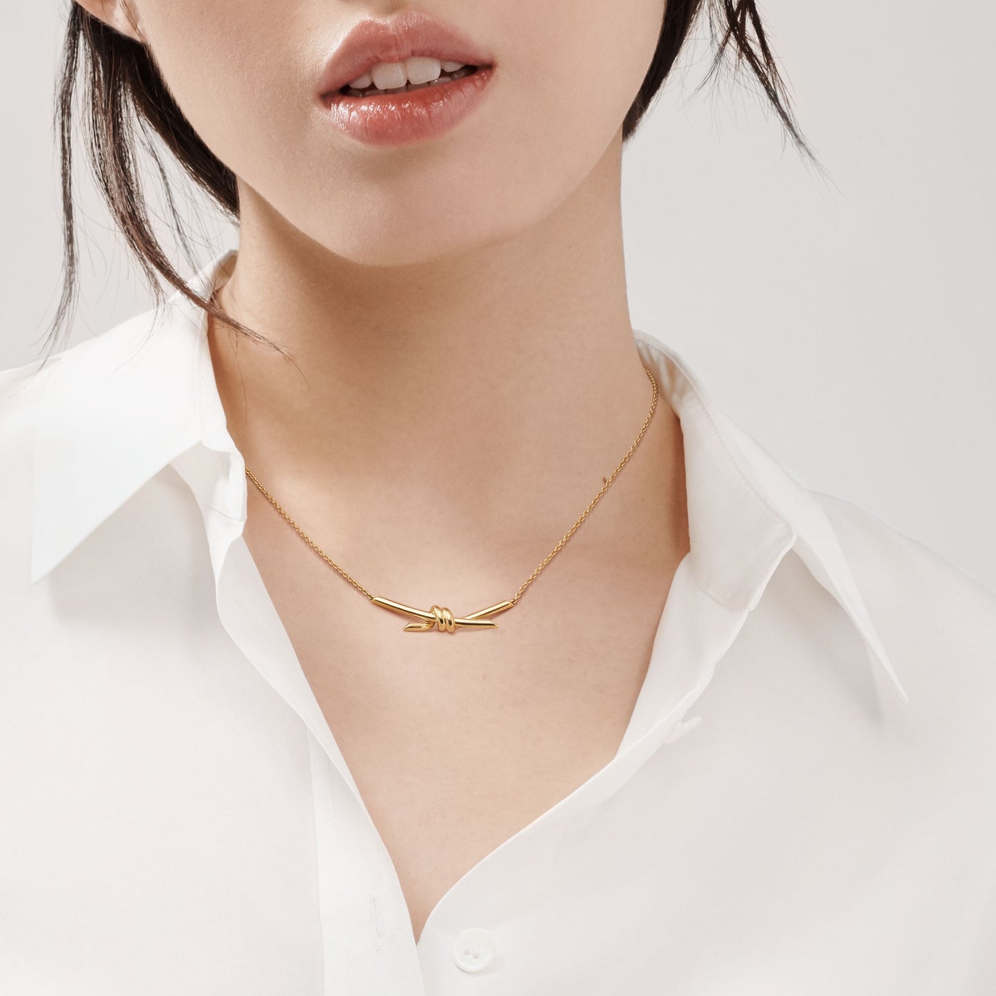 COLLIER TIFFANY & CO KNOT PENDENTIF-GOLD