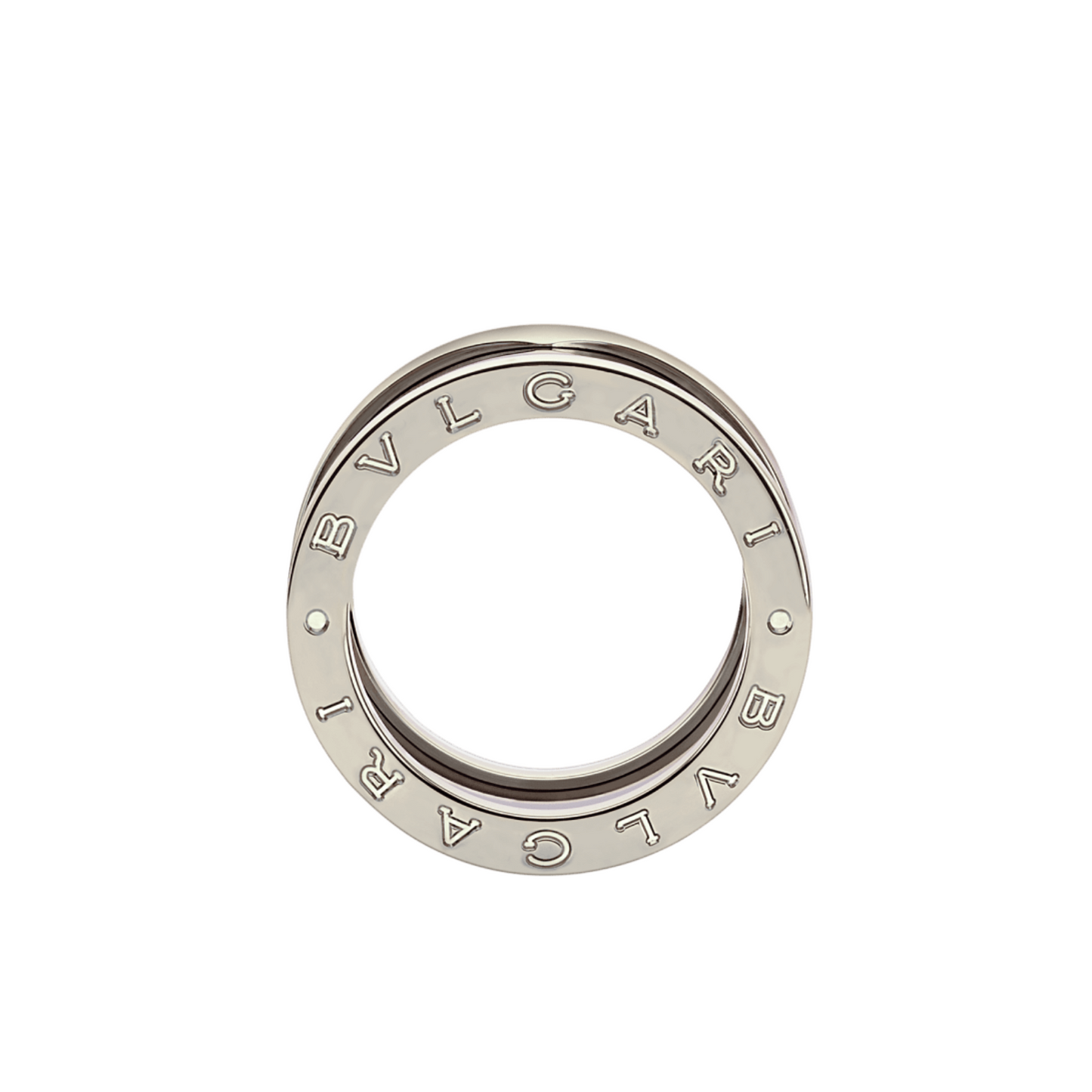 BAGUE BVLGARI B.ZERO1 CERAMIC NOIR WHITE GOLD