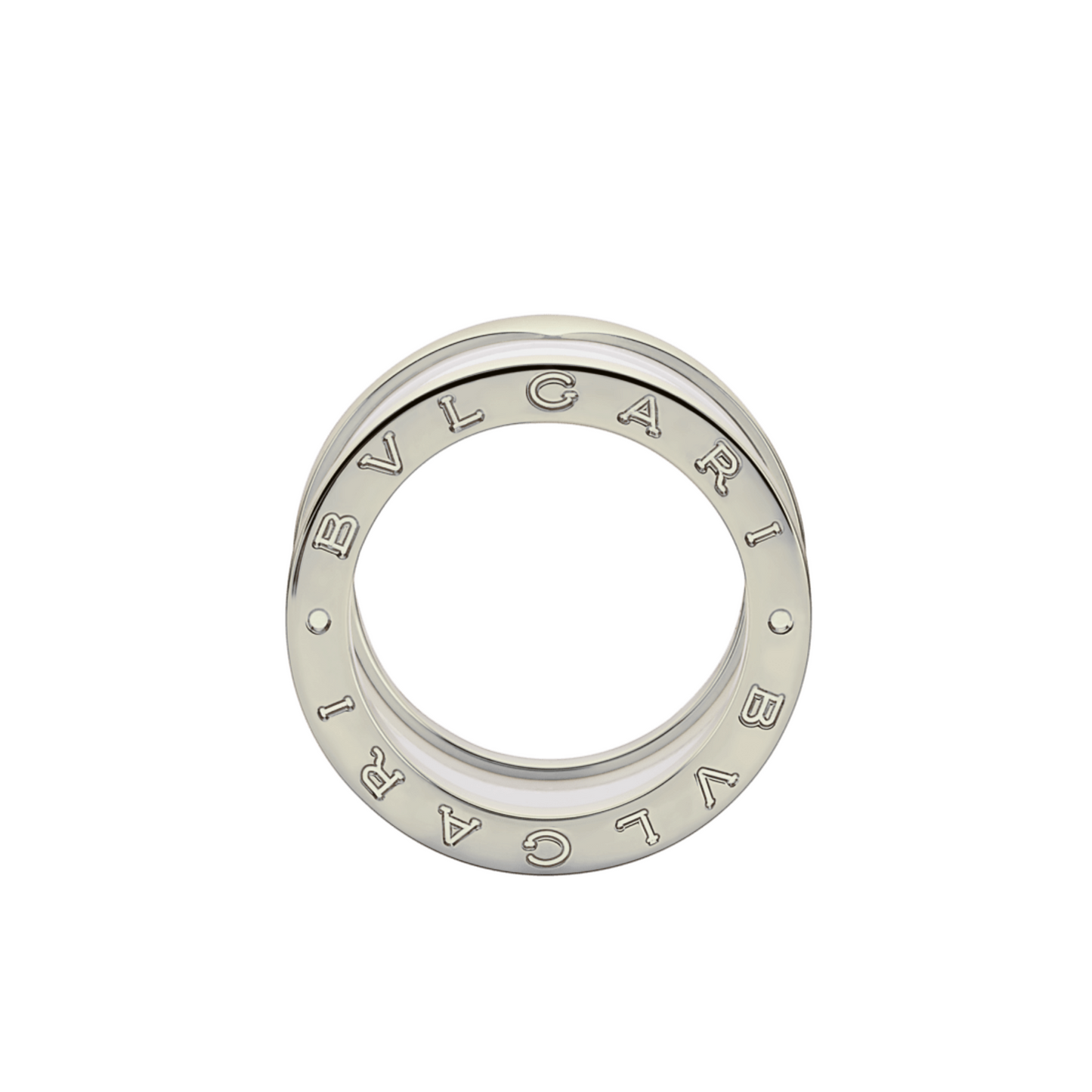 BAGUE BVLGARI B.ZERO1 CERAMIC BLANC WHITE GOLD