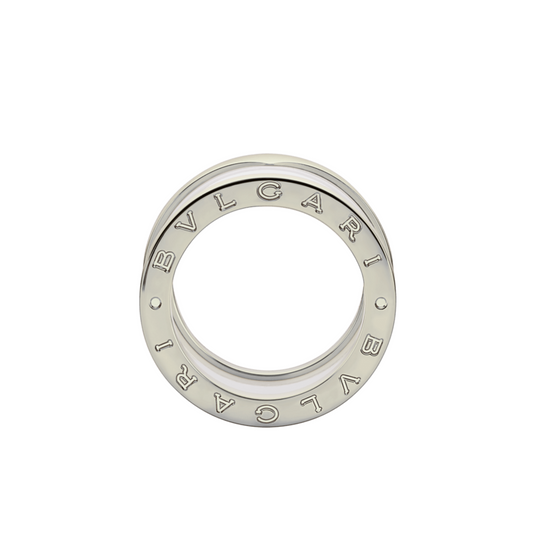 BAGUE BVLGARI B.ZERO1 CERAMIC BLANC WHITE GOLD