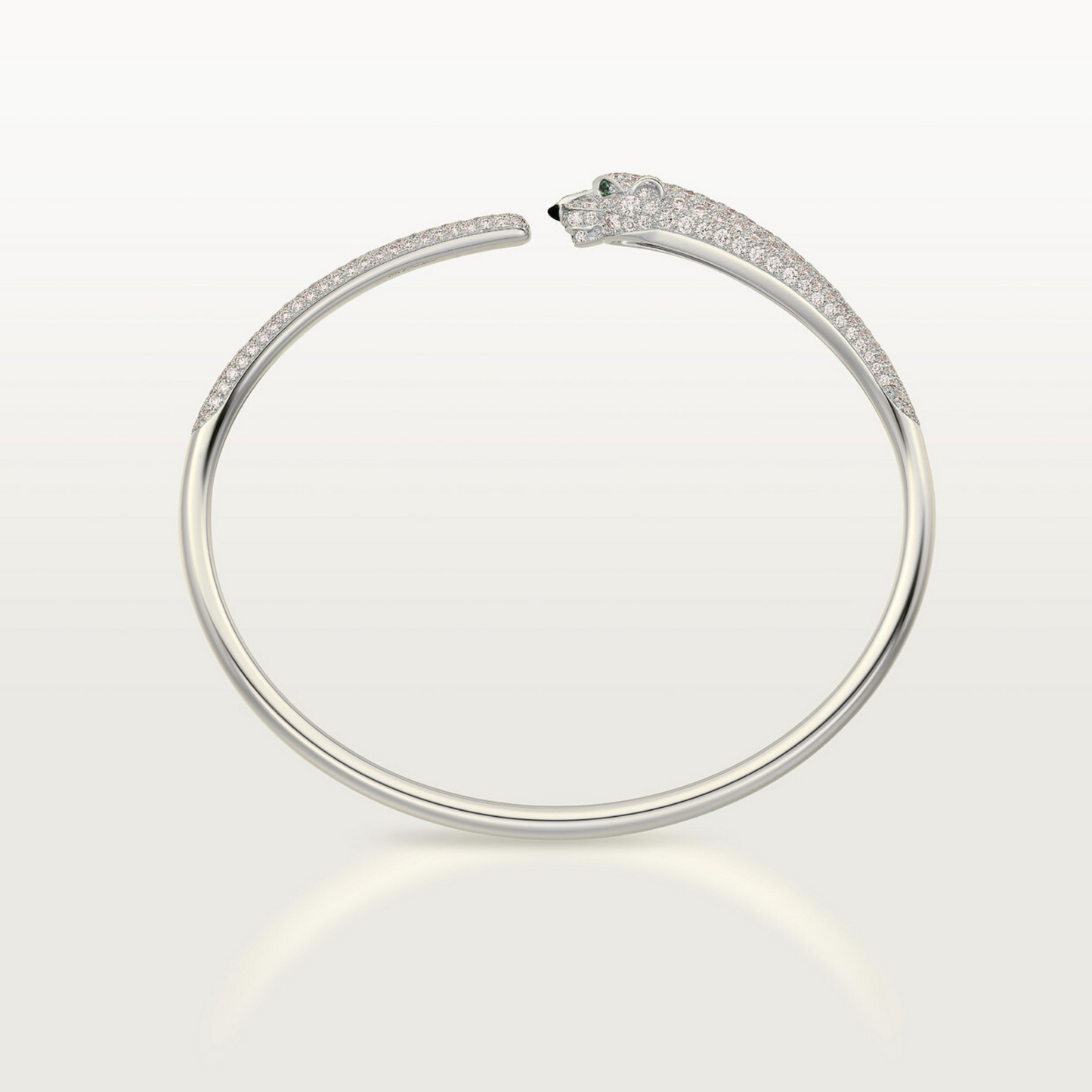 BRACELET PANTHERE PETIT MODELE SEMI PAVE WHITE GOLD