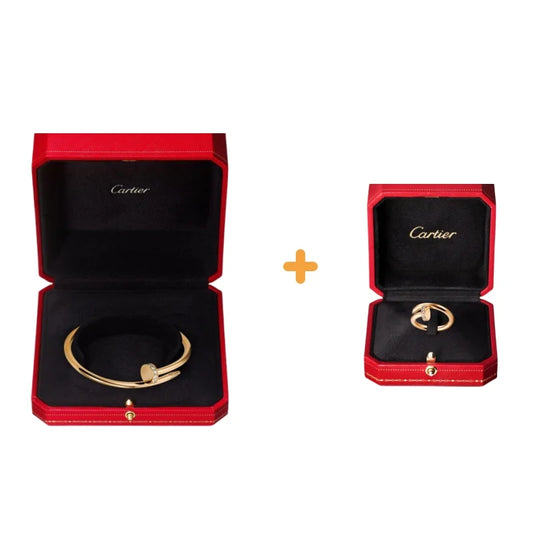 Ensemble de la collection « Juste un Clou » – bracelet et bague en diamants, style classique