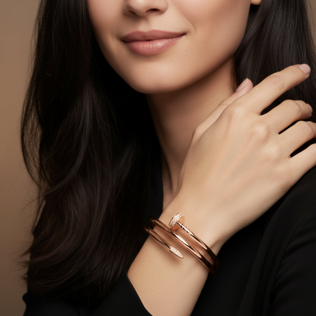 BRACELET LECLOU DOUBLE TOURS DIAMONDS