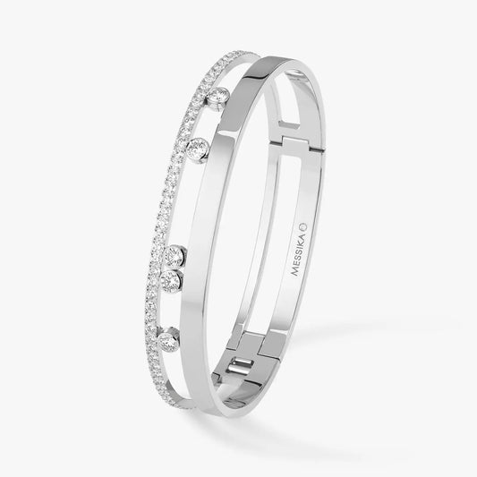 BRACELET MESSIKA BANGLE MOVE ROMANE GM WHITE GOLD