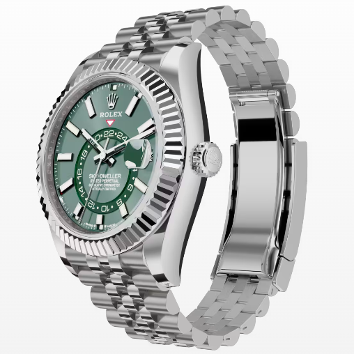 ROLEX SKY DWELLER GREY-GREEN JUBILEE