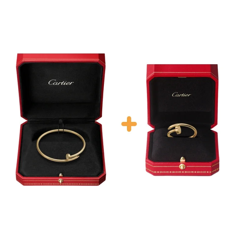 Ensemble de la collection « Juste un Clou » – bracelet et bague, petit modèle