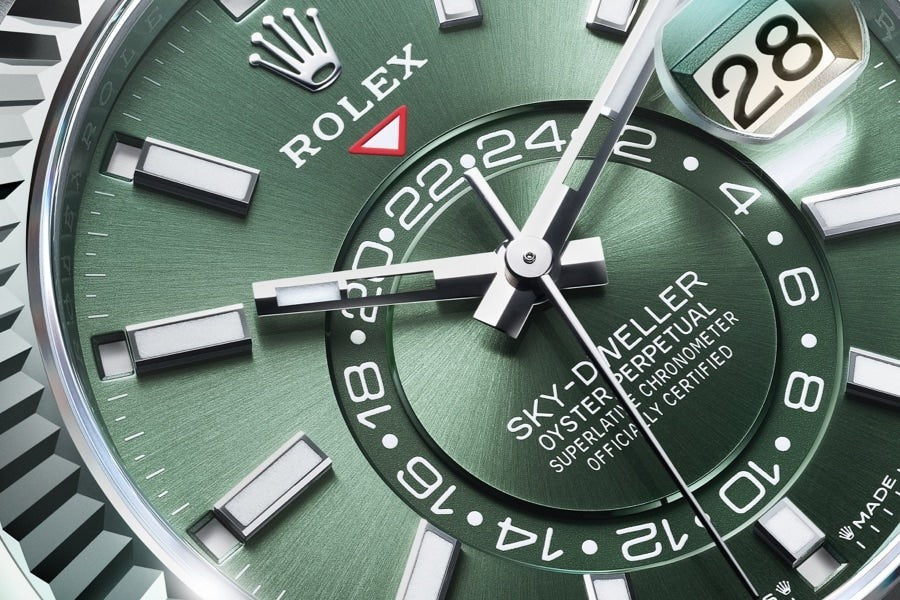 ROLEX SKY DWELLER GREY-GREEN JUBILEE
