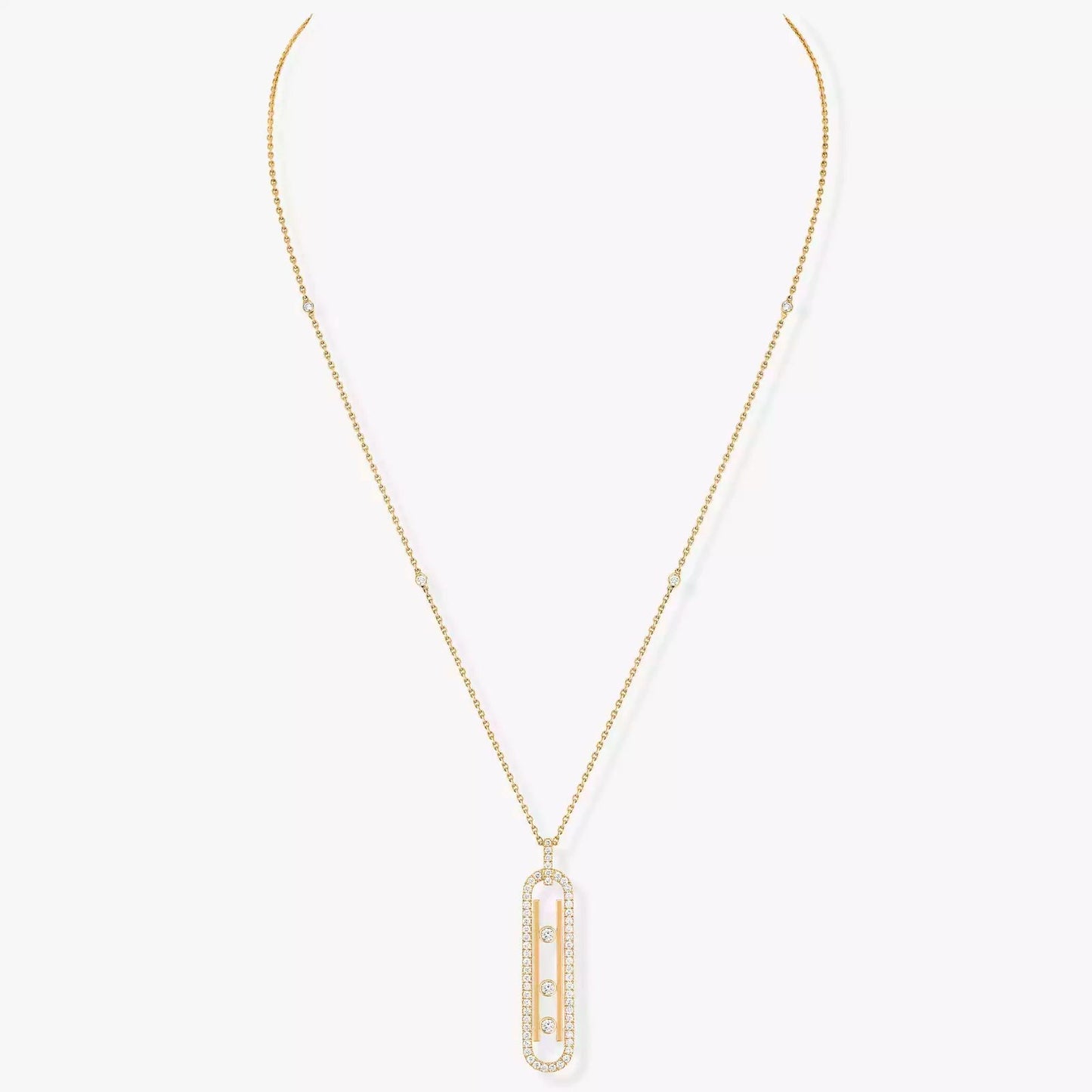 COLLIER MESSIKA MOVE 10TH SM NECKLACE DIAMONDS GOLD