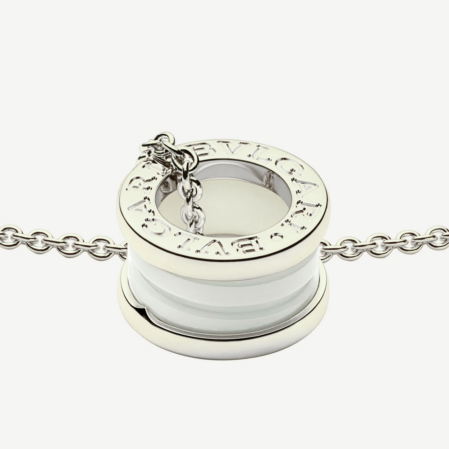 COLLIER BVLGARI B.ZERO1 CERAMIC BLANC WHITE GOLD