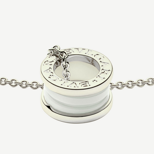 COLLIER BVLGARI B.ZERO1 CERAMIC BLANC WHITE GOLD
