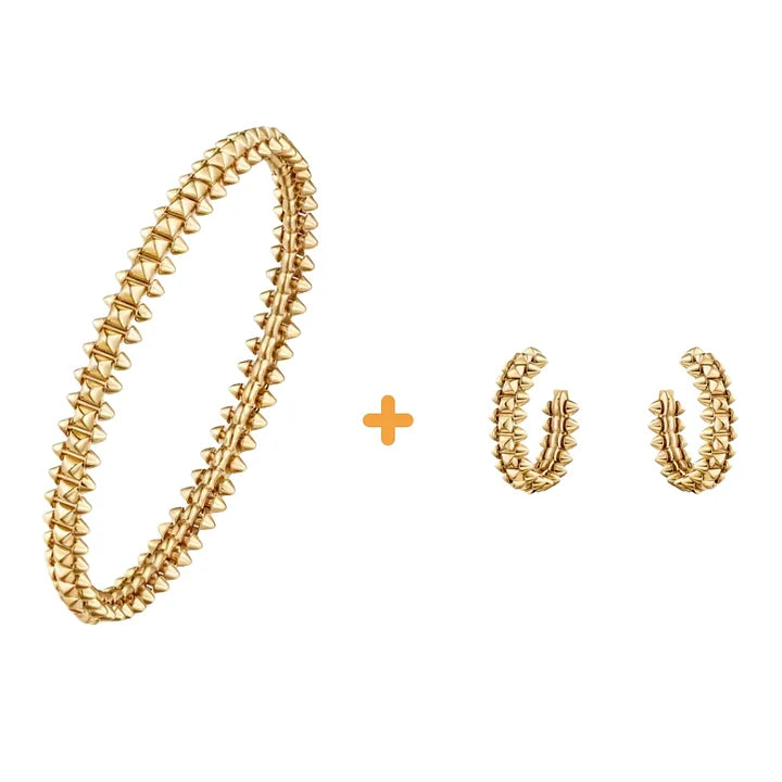 Ensemble deux pièces de la collection « Clash de Cartier » bracelet et boucles d'oreilles