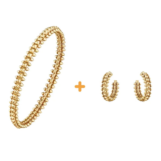 Ensemble deux pièces de la collection « Clash de Cartier » bracelet et boucles d'oreilles