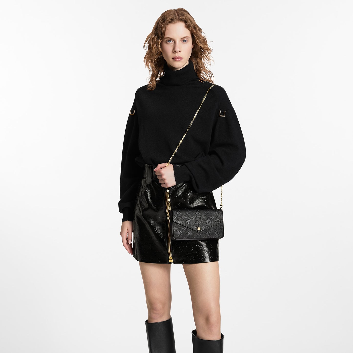 FÉLICIE CUIRE MONOGRAM EMPREINTE