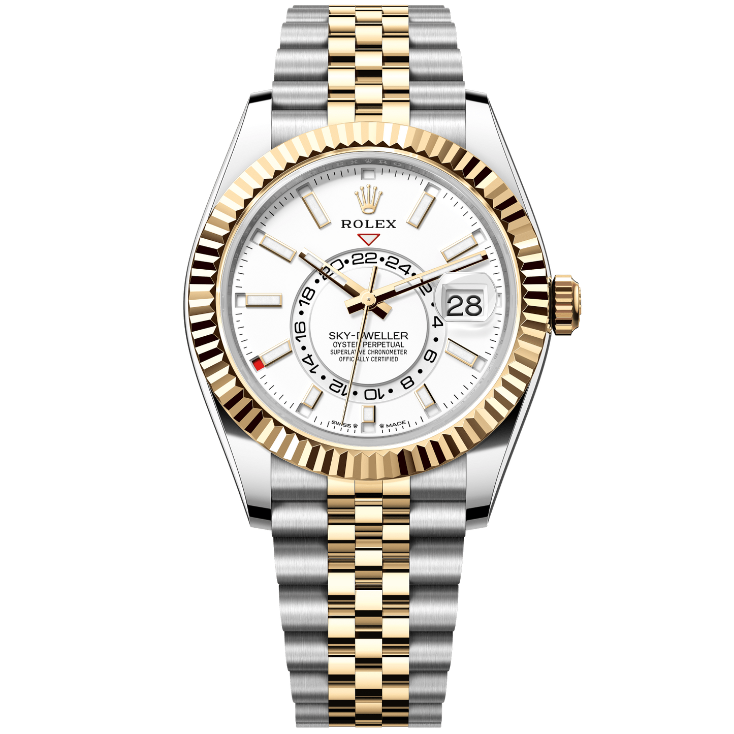 ROLEX SKY DWELLER GREY-GOLD-WHITE JUBILEE