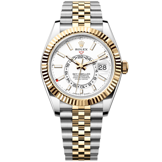 ROLEX SKY DWELLER GREY-GOLD-WHITE JUBILEE