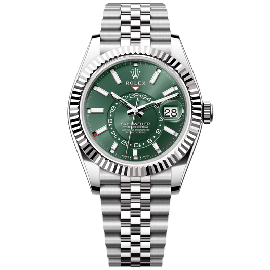 ROLEX SKY DWELLER GREY-GREEN JUBILEE