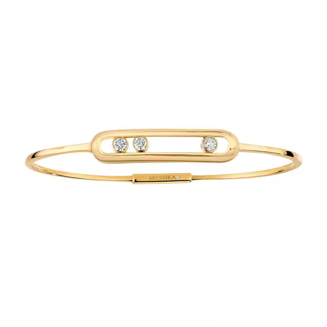 BRACELET MESSIKA SO MOVE BANGLE 3 DIAMONDS GOLD