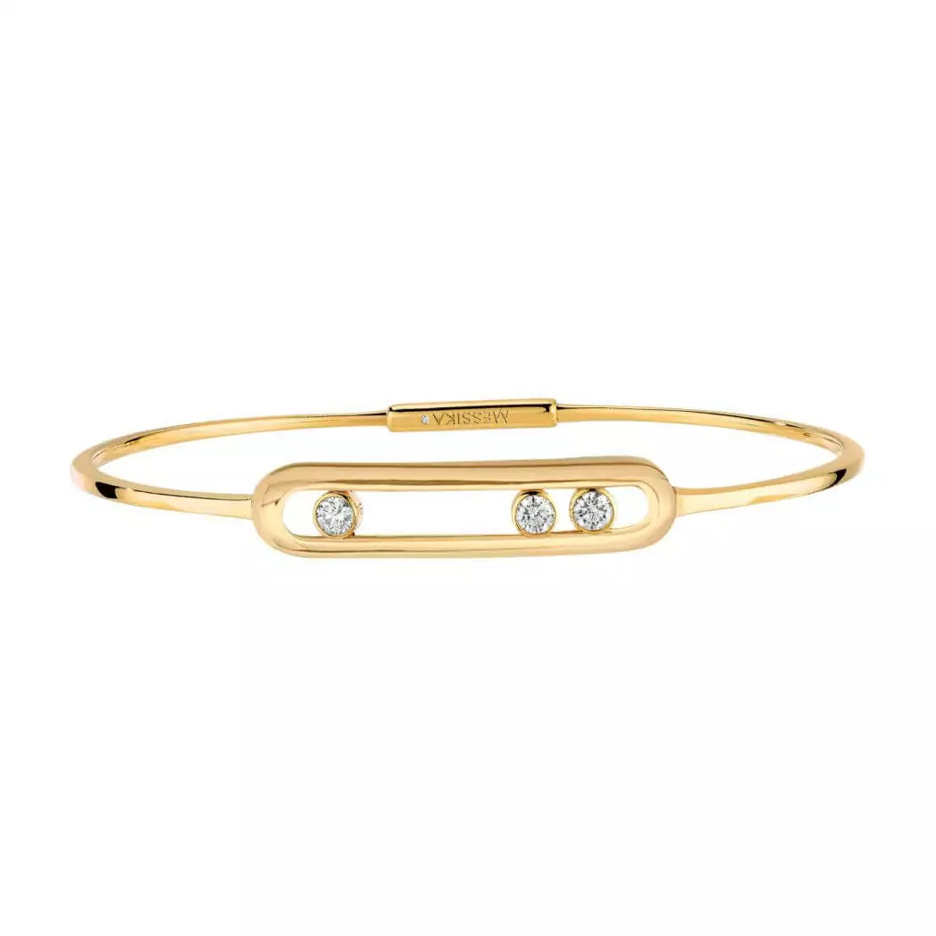 BRACELET MESSIKA SO MOVE BANGLE 3 DIAMONDS GOLD