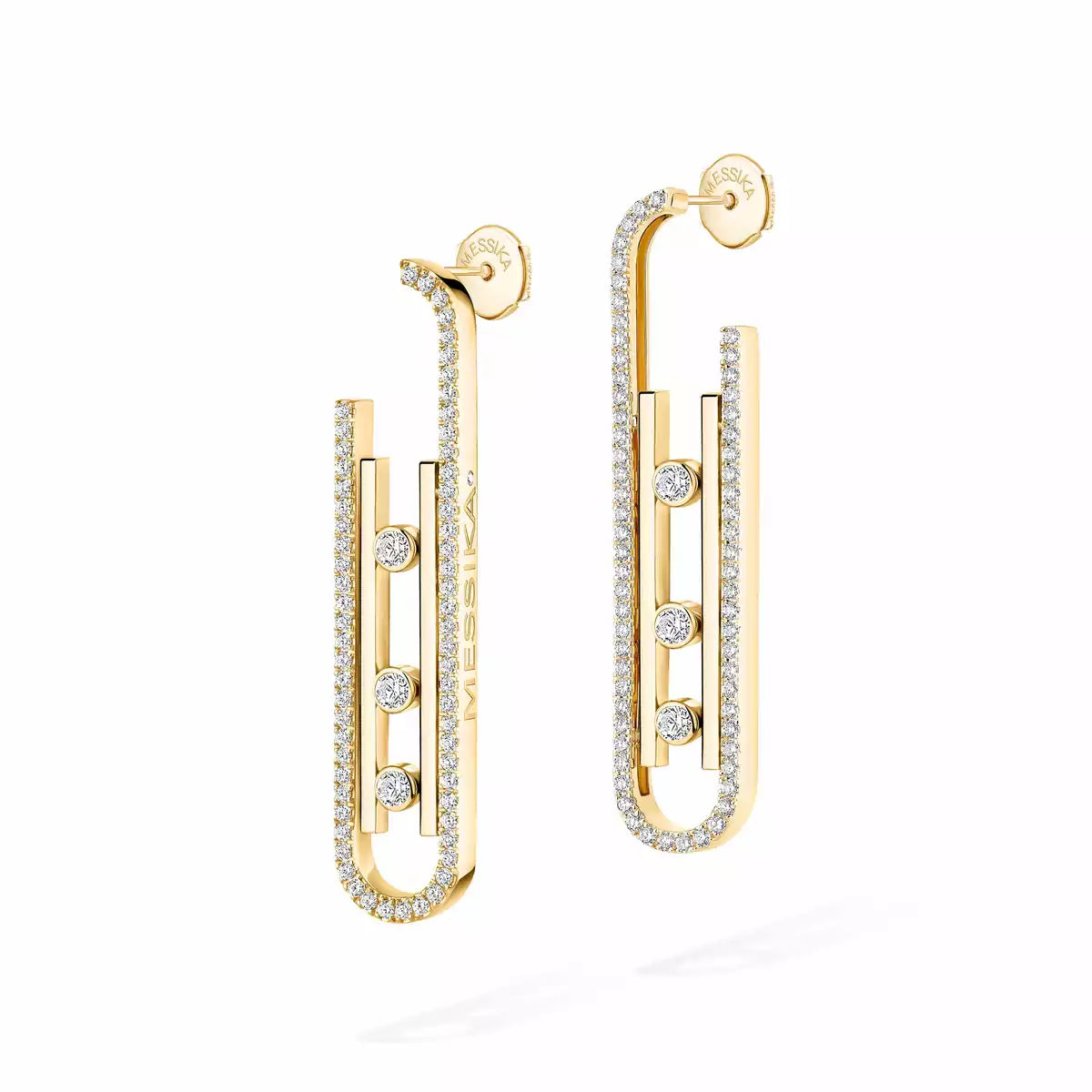 COLLIER+BOUCLE D'OREILLERS MESSIKA "MOVE 10TH SM" DIAMONDS GOLD