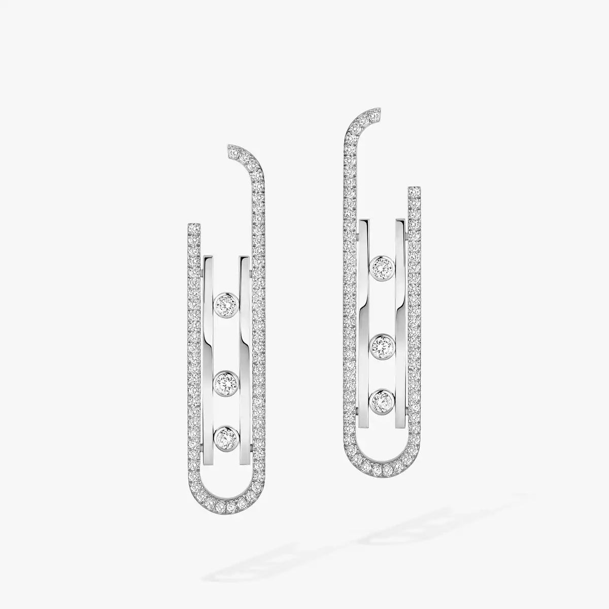COLLIER+BOUCLE D'OREILLERS MESSIKA "MOVE 10TH SM" DIAMONDS WHITE GOLD