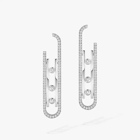 COLLIER+BOUCLE D'OREILLERS MESSIKA "MOVE 10TH SM" DIAMONDS WHITE GOLD