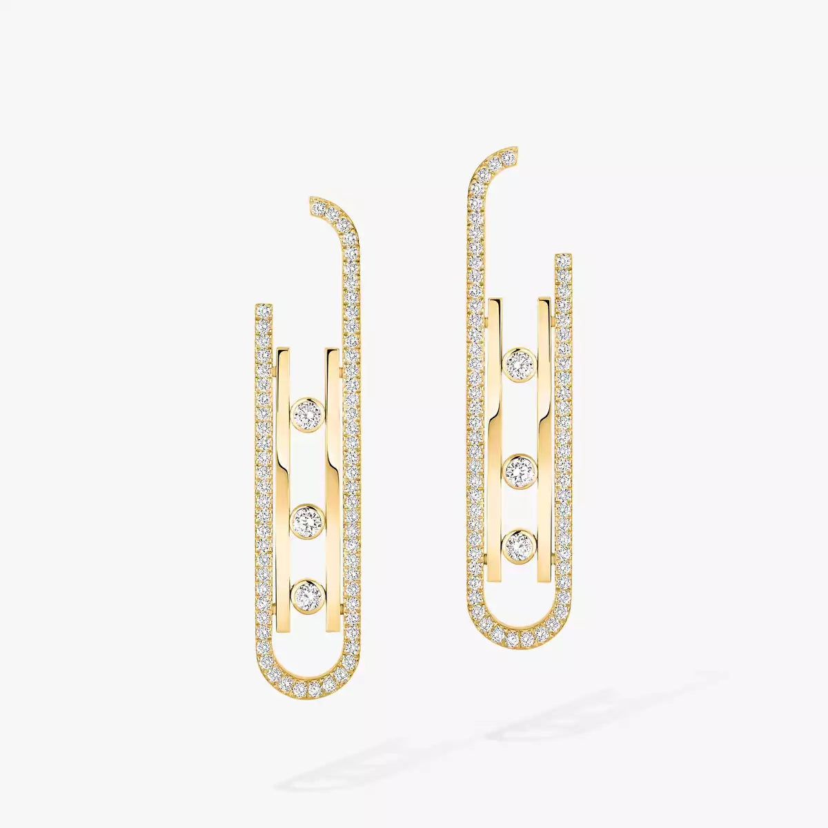 COLLIER+BOUCLE D'OREILLERS MESSIKA "MOVE 10TH SM" DIAMONDS GOLD