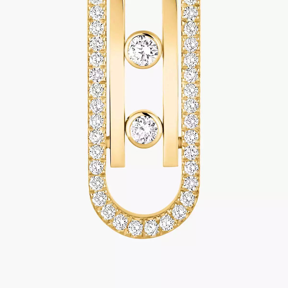 COLLIER+BOUCLE D'OREILLERS MESSIKA "MOVE 10TH SM" DIAMONDS GOLD