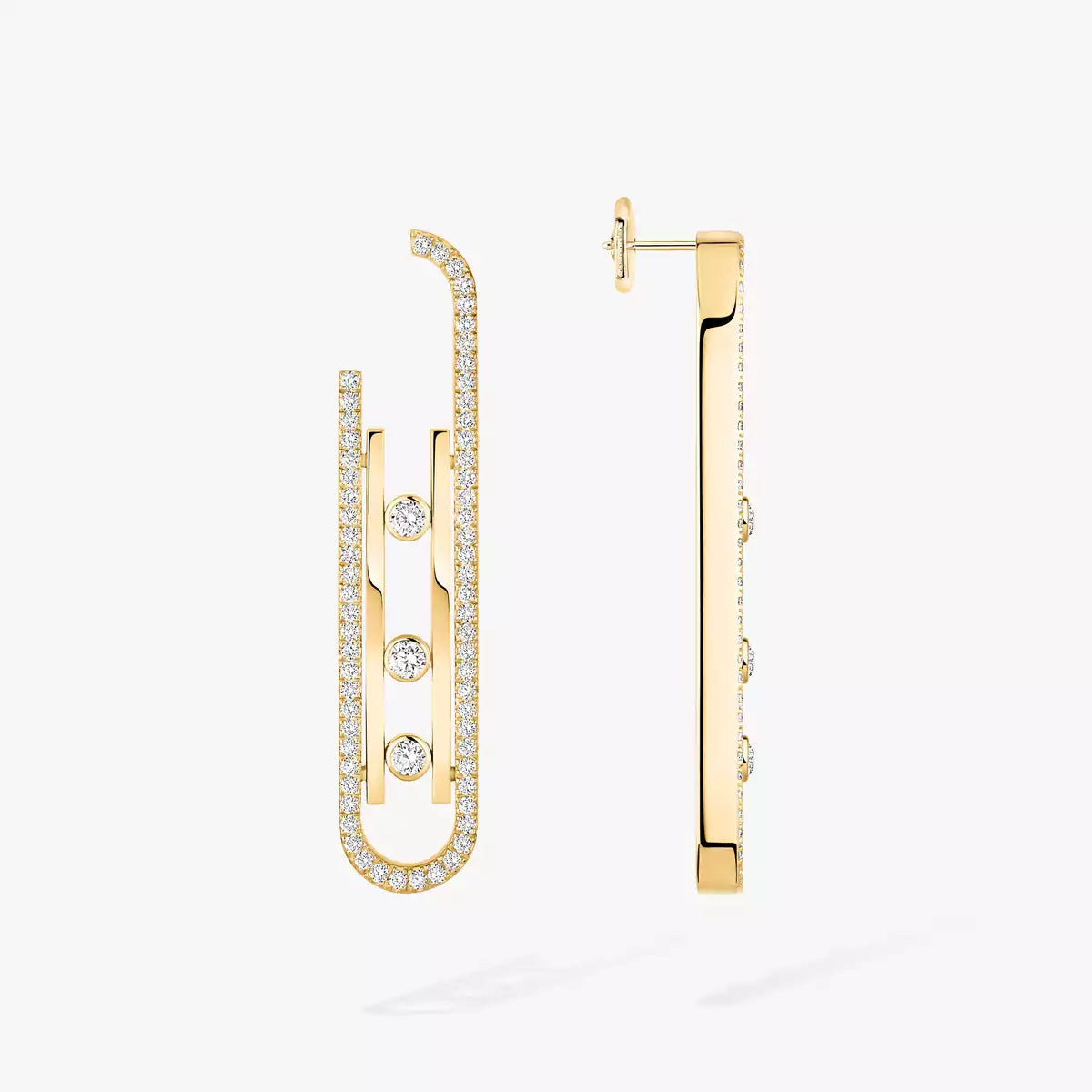 COLLIER+BOUCLE D'OREILLERS MESSIKA "MOVE 10TH SM" DIAMONDS GOLD
