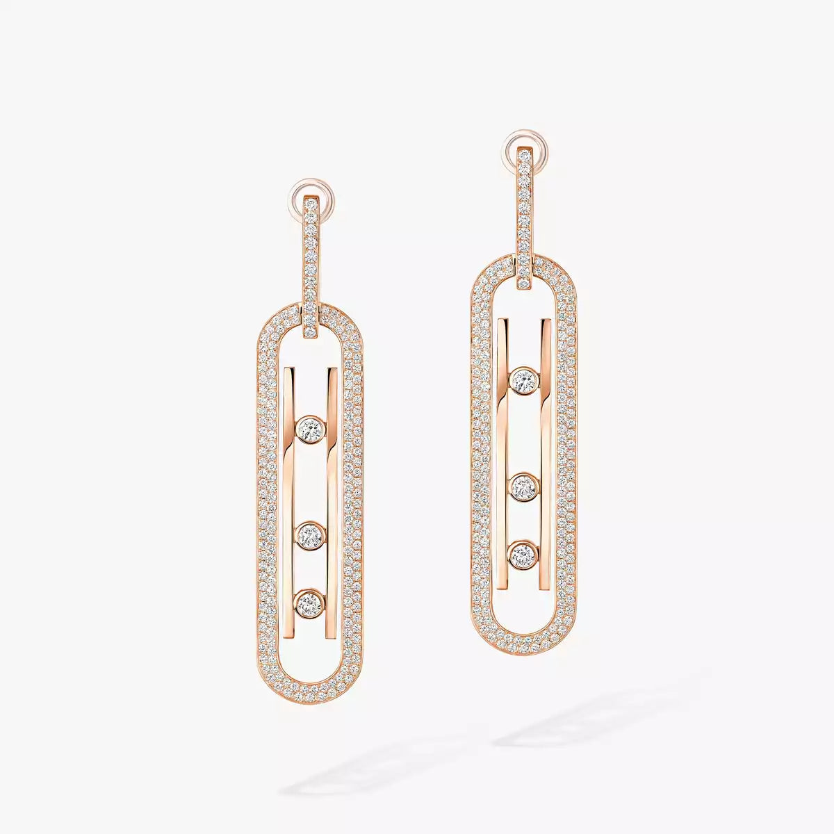 COLLIER+BOUCLE D'OREILLERS MESSIKA "MOVE 10TH SM" ROSE GOLD