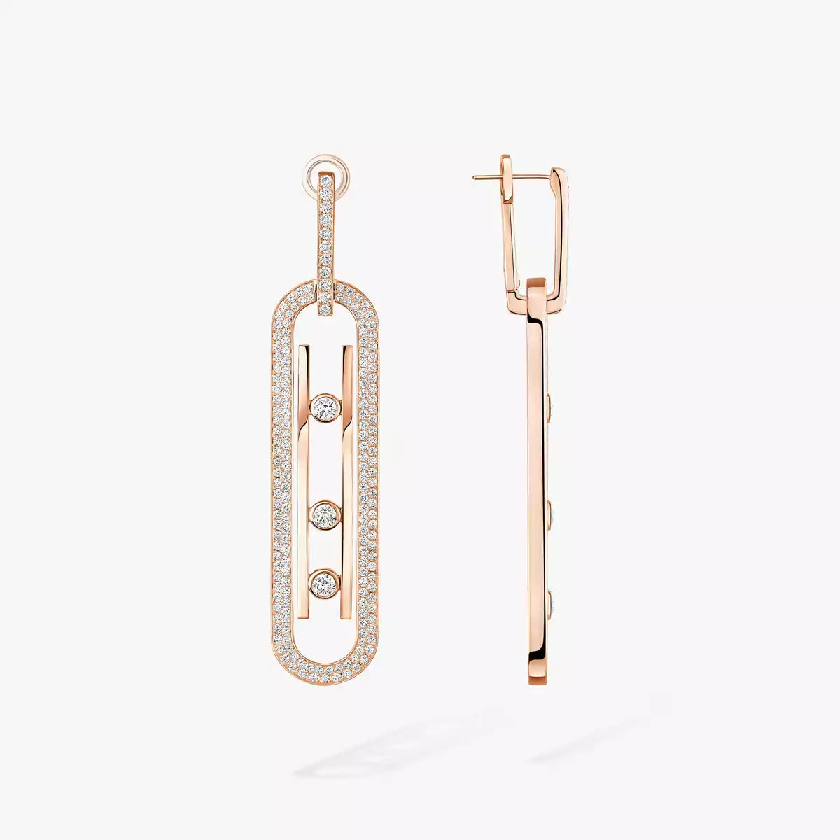 COLLIER+BOUCLE D'OREILLERS MESSIKA "MOVE 10TH SM" ROSE GOLD