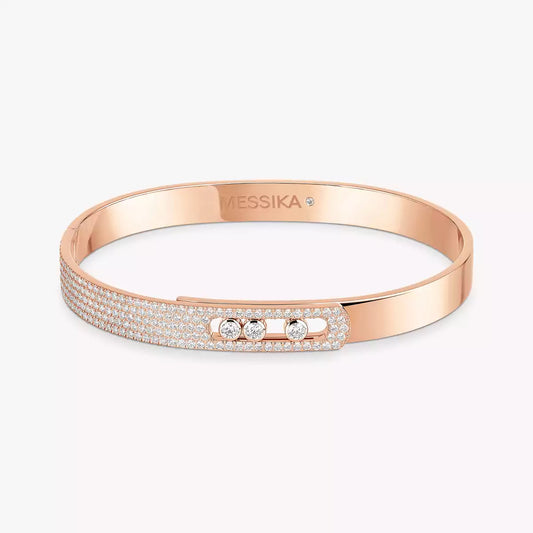 BRACELET MESSIKA BANGLE MOVE NOA SEMI PAVÉ ROSE GOLD