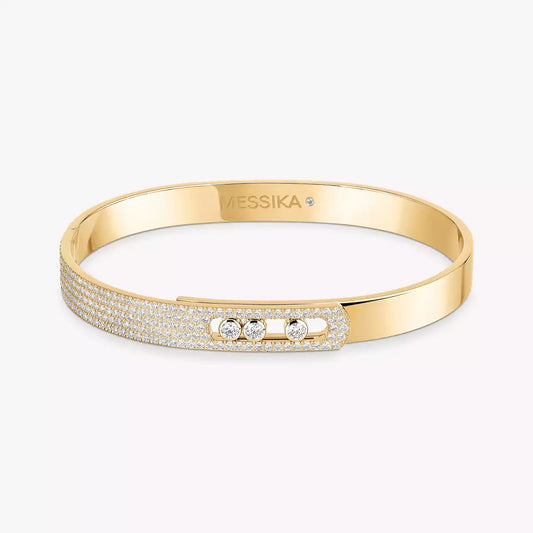 BRACELET MESSIKA BANGLE MOVE NOA SEMI PAVÉ GOLD