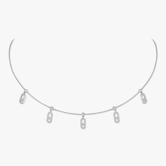 COLLIER MESSIKA CHOKER MOVE UNO PAMPILLE PAVE WHITE GOLD