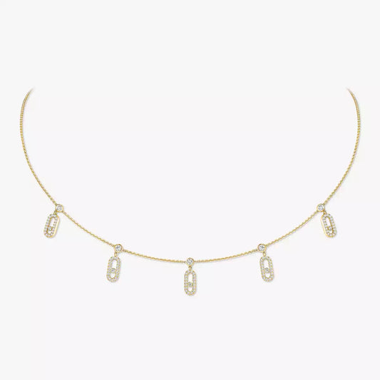 COLLIER MESSIKA CHOKER MOVE UNO PAMPILLE PAVE GOLD