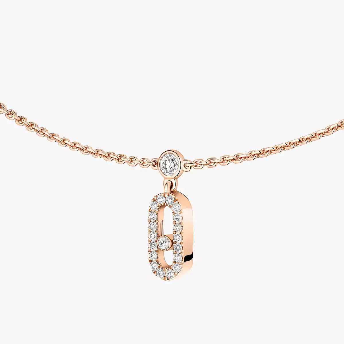COLLIER MESSIKA CHOKER MOVE UNO PAMPILLE PAVE ROSE GOLD