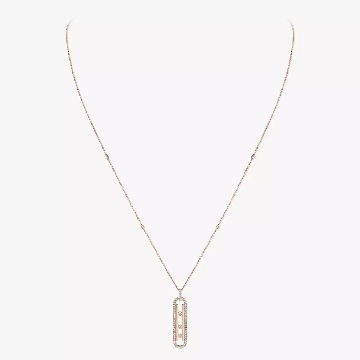 COLLIER+BOUCLE D'OREILLERS MESSIKA "MOVE 10TH SM" ROSE GOLD
