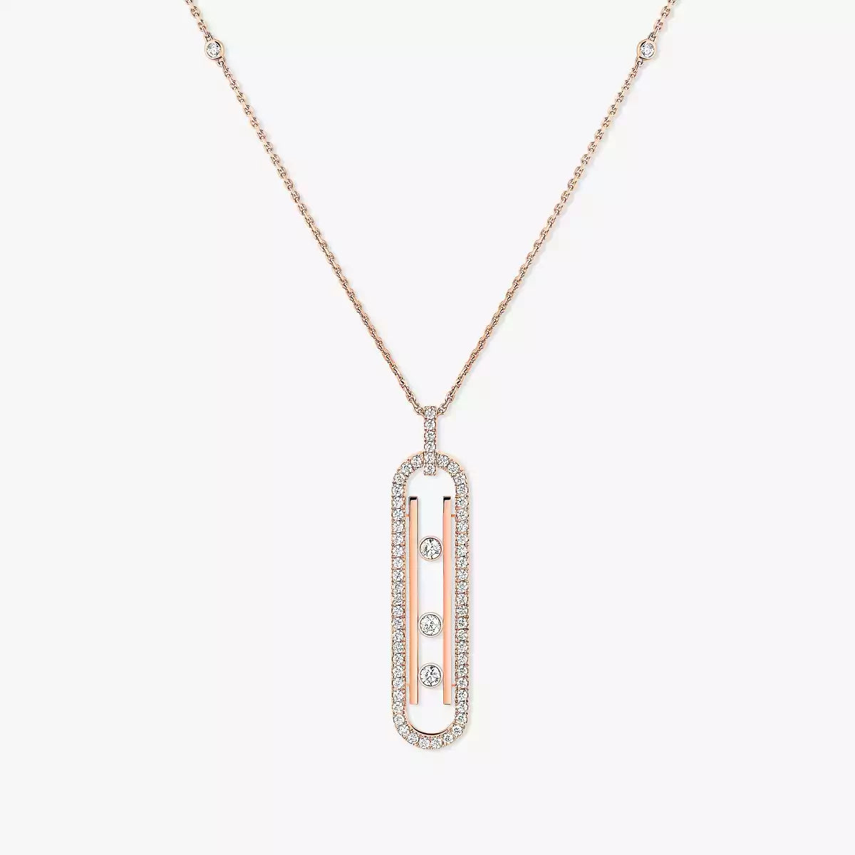 COLLIER+BOUCLE D'OREILLERS MESSIKA "MOVE 10TH SM" ROSE GOLD