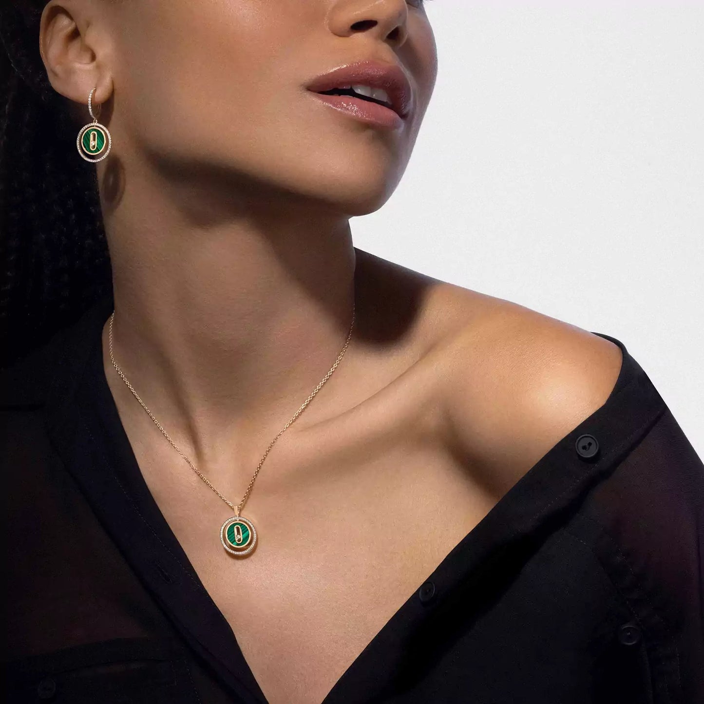 COLLIER MESSIKA LUCKY MOVE SM MALACHITE GOLD