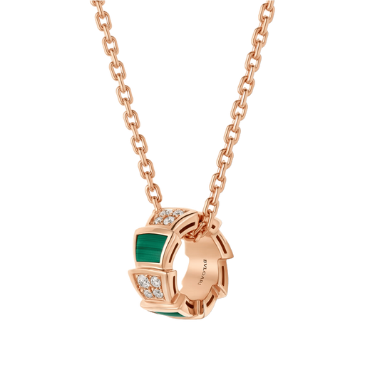 COLLIER BVLGARI VIPER VERT MALACHITE-ROSE-GOLD