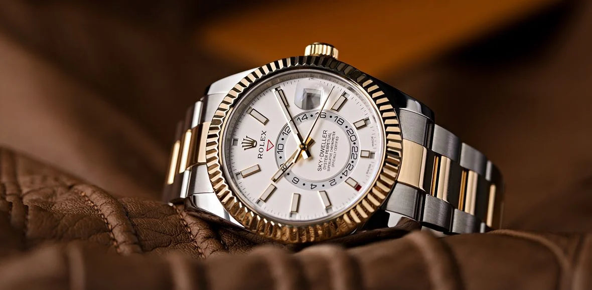 ROLEX SKY DWELLER GREY-GOLD-WHITE JUBILEE