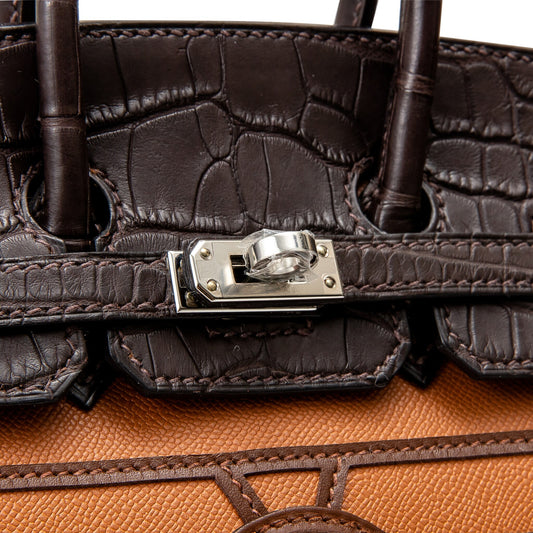 HERMES LIMITED EDITION BERKIN FAUBOURG SELLIER TABAC