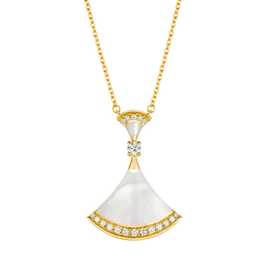 COLLIER BVLGARI DIVAS DREAM NACRE DIAMOND GOLD